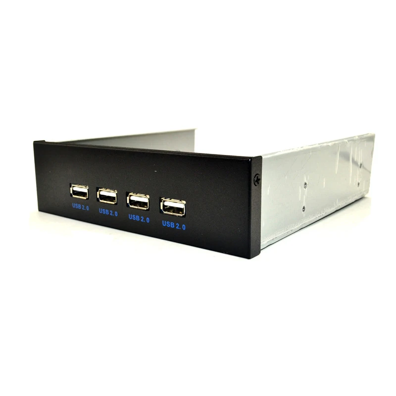 4 порта USB 2,0 Передняя панель USB концентратор сплиттер-адаптеры USB 2,0 концентратор USB-HUB разветвитель с несколькими выходами концентраторы 5,25 отсек драйвера для ПК компьютера