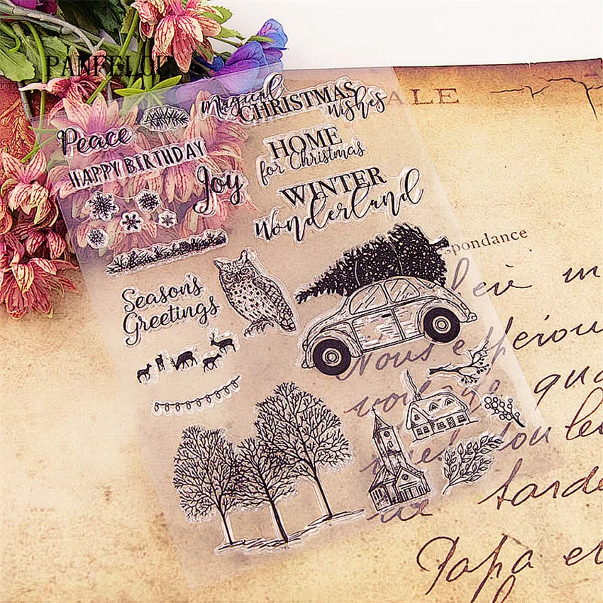 PANFELOU 16,5x21,5 кристма Реюньон прозрачный силиконовый штамп/печать DIY Скрапбукинг/фотоальбом прозрачные штамп листы