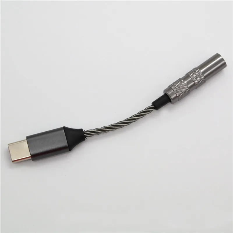 gray PIZEN Тип C до 3,5 мм усилитель для наушников адаптер USB ЦАП кабель конвертер 384 кГц/32 бит для Android xiaomi WIN10 PC MAC ipad pro - Цвет: gray