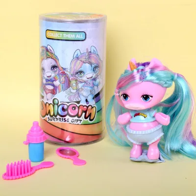 Poopsie Slime doll soft Stuffed Kawaii Unicorn rubber baby girl play house toy doll For Kids Gift toys