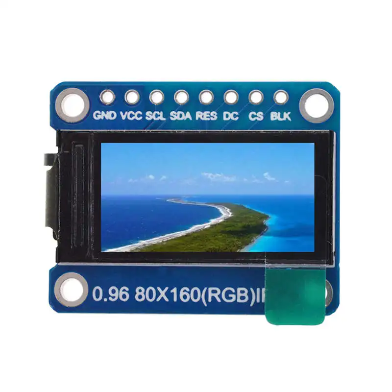 

BESTIps 0.96 Inch 8 Pin Spi Hd 65K Full Color Tft Module St7735 Drive Ic 80 x 160 Lcd Display 3.3V Spi Interface For Arduino Diy
