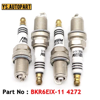 

4pcs/lot Iridium Spark Plug BKR6EIX-11 4272 For ACURA INTEGRA LEGEND NSX ASTON MARTIN DB9 For AUDI A4 A6 QUATTRO For GEO STORM