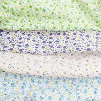 

Spring and Summer 2020 New Cotton Floral Daisy Platycodon Grandiflorum Printed Women 's Dress Wash Texture Fabric