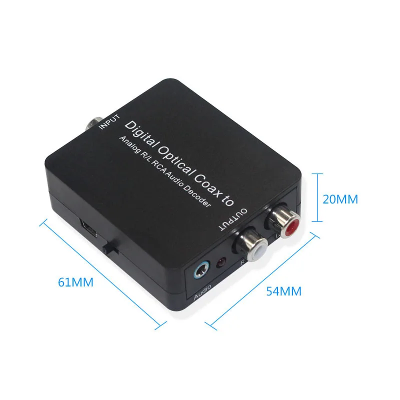 2 шт 2019 новый стиль Supprot AC3/DTS/Dolby Toslink коаксиальный цифровой аналоговый аудио L/R