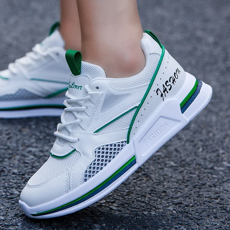 

BIGFIRSE Casual Shoes For Women Solf Outdoor Lace-up Woman Trend Sneaker Spring Flats Shoes Zapatillas Mujer 2019 Women Shoes