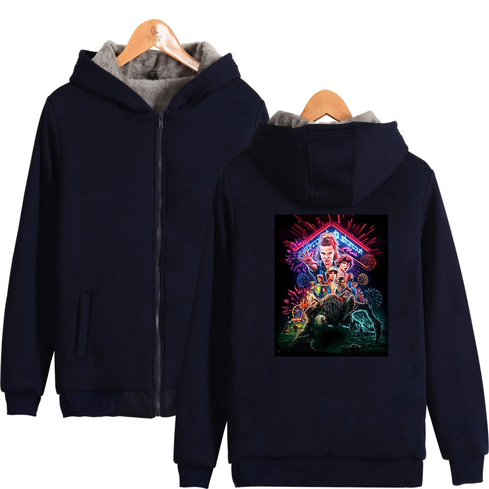 Frdun Tommee Stranger Things толстовка мужская на молнии Мода Hoodod Толстовка Повседневная утепленная толстовка с капюшоном в стиле хараджуку