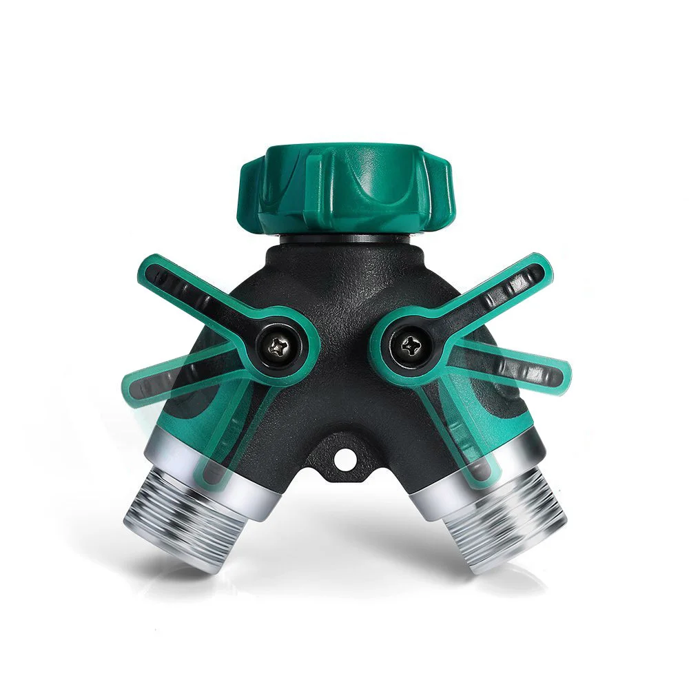 

Garden Hose Splitter Connectors Attachments Two-Way Outdoor Adapter Rubber washers Watering