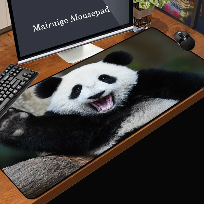 

Mairuige Panda sell cute mouse pad, large size non-slip desk pad for home computer office, exquisite rubber game keyboard pad