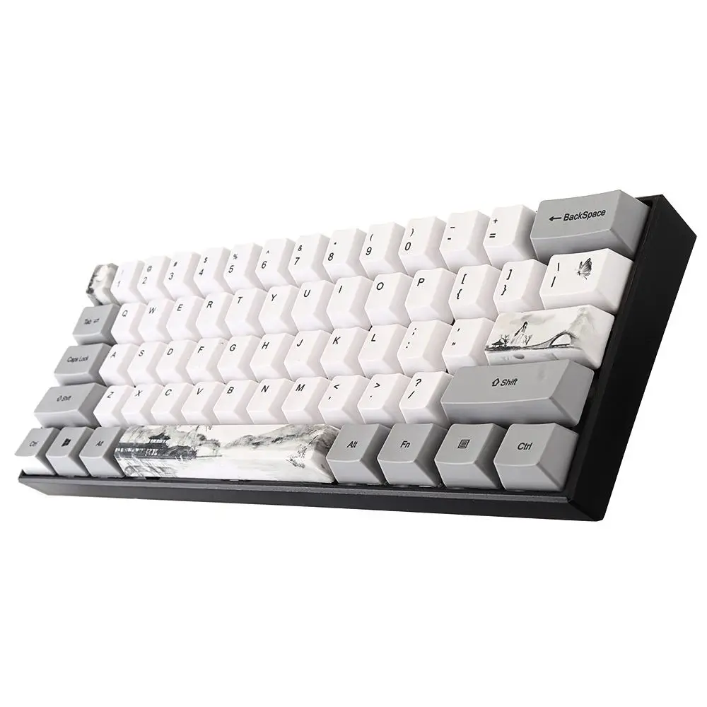 Chinese Lnk Painting Keycap Set PBT Sublimation OEM Profile Keycap For GK61 GK64 Mechanical Gaming