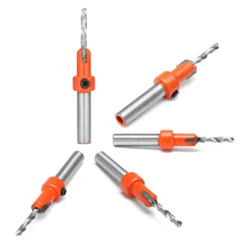 

SHGO HOT-5Pcs/Lot Dia.8-10Mm Woodworking Drill Countersunk Drill Bit Step Drill Bit Countersink Drill