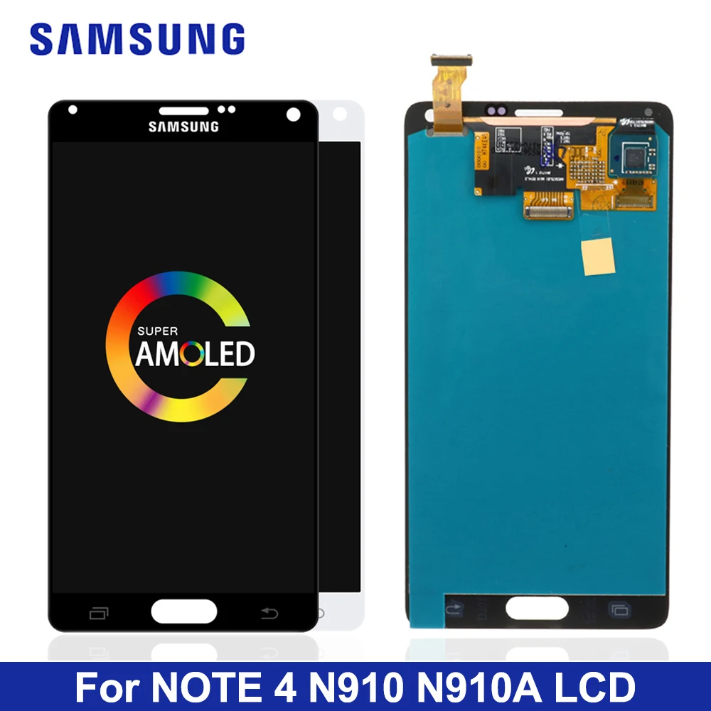 5,7 ''ЖК-дисплей для SAMSUNG Galaxy Note 4 N910 N910C N910A N910F дисплей кодирующий преобразователь сенсорного экрана в сборе Note4 lcd