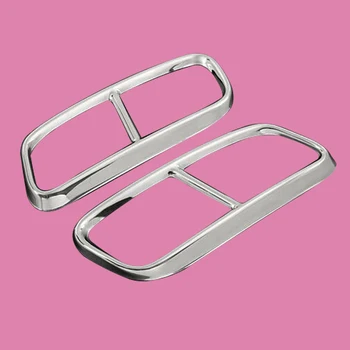 

DWCX 2PCS Stainless Steel Chrome Exhaust Muffler Tail Tip Pipe Cover Decorative Trim Fit for Audi Q7 2016 2017 2018 2019