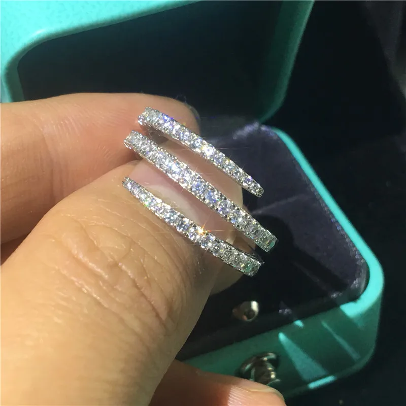 Choucong,, крестик, массивное кольцо, Pave AAAAA, cz камень, 925 пробы, серебро, обручальное кольцо, кольца для женщин, вечерние ювелирные изделия
