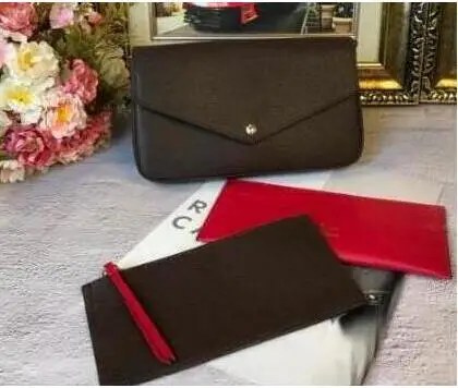

2019 new fashion POCHETTE FELICIE bag chain three piece high quality real leather speedy bag metis bag with dust bag and box