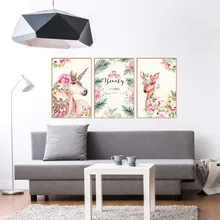 SK9314 Единорог олень рамка украшения мультфильм наклейки на стену, диван съемные наклейки гостиной задний план декоративные наклейки