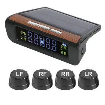 

VODOOL AN-06 Solar Power Smart Wireless Car TPMS Tire Pressure Monitoring System LCD Digital Display Tyre Pressure Alarm System