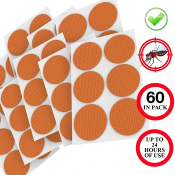 

60pcs/Bag Mosquito Repellent Patch Essential Oil Insects Bug Drive Stickers Anti-Mosquito Sticker for Kids/Adult