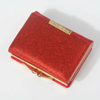 

Women Small Sequin Leather Wallet Card Holder Coin Purse Mini Bag Casual Handbag Wallet Sparkly Sequin Clutch Glitter Ladies Bag
