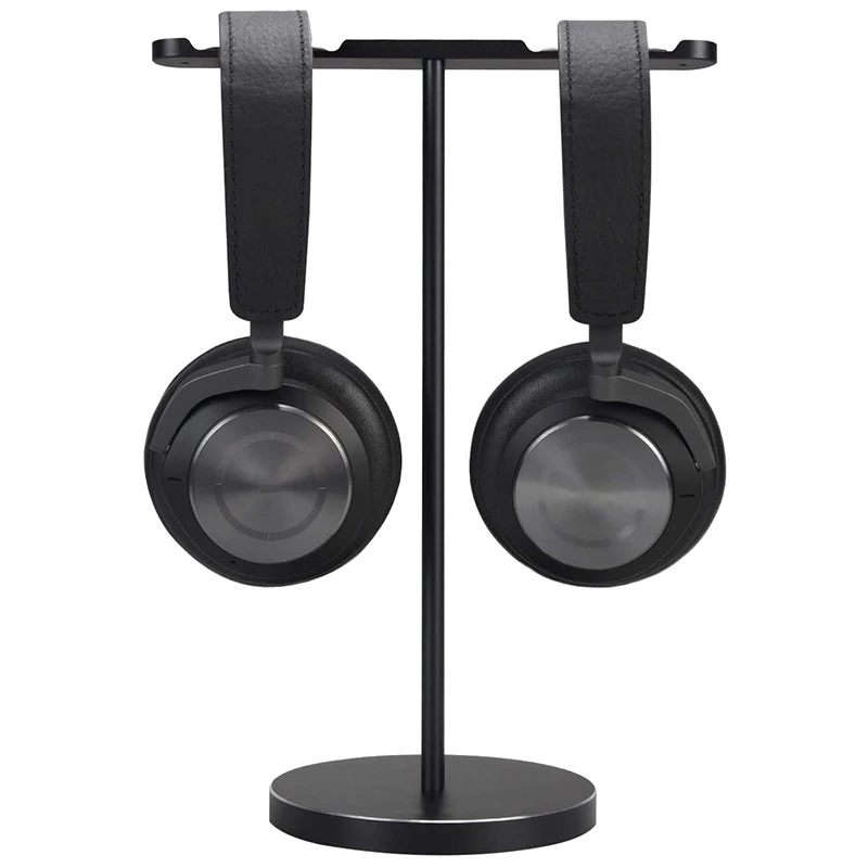 Dual Aluminum Headphones Stand Holder Showcase with Solid Heavy Base and Fits for PS4 Gamer Headsets and All Headphones