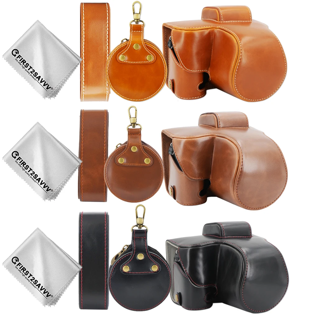 Copertura Della Borsa Della Custodia Della Fotocamera Digitale In Pelle Pu Con Cinturino Per Fujifilm X-S10 Con Obiettivo Xc15-45Mmf3.5-5.6