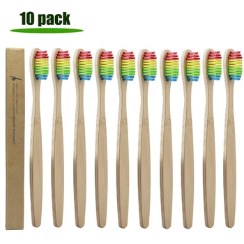 

10pcs Bamboo Toothbrush Soft Bristle Healthy Dental Oral Care Eco Friendly Hygiene Toothbrushes