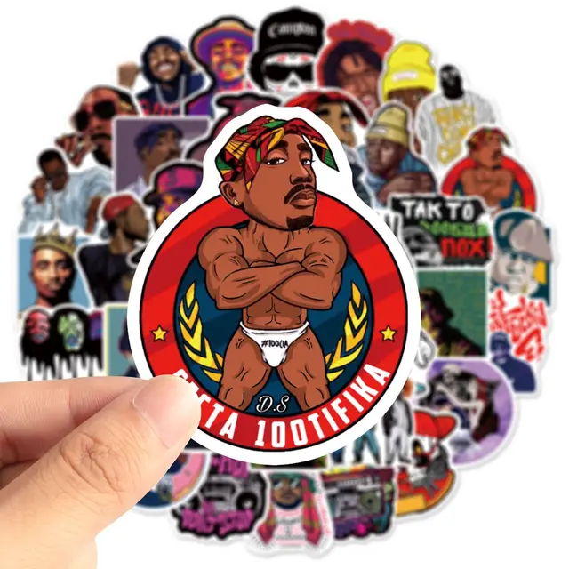 50pcs Legendary Rapper Tupac 2pac Stickers Notorious Big