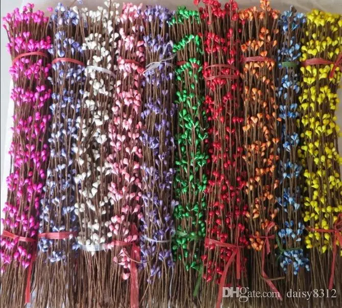 40 см diy pretty pip стебель с ягодами для цветочных рукоделия Свадебная Декоративная гирлянда Аксессуары