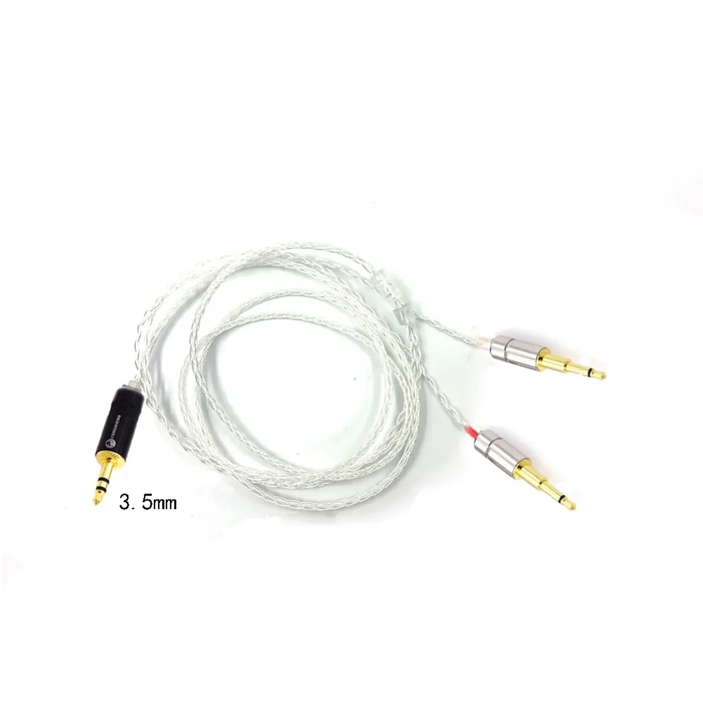 Thouliess DIY 8 Core Silver Plated Headphone Upgrade Cable 3 5 2 5 4 4 Balanced for He1000 He400s He560 Oppo Pm 1 Pm 2