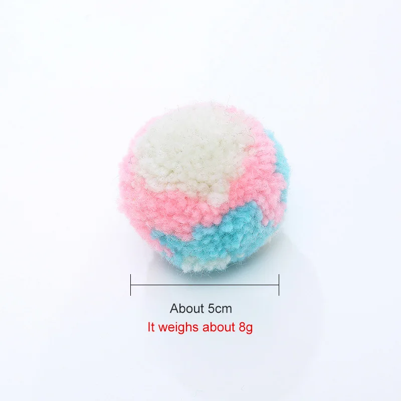 1Pc Pet Toy Plush Ball Cat Ball Toy Bouncy Ball Small Pet Interactive Toys Multi Color Choice Bayberry Ball Cat Throwing Toys