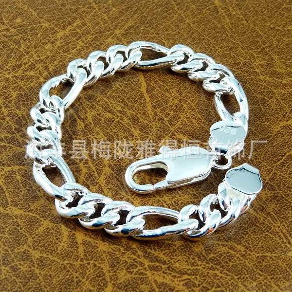 

CZ Rhod Jewelry Cuban Chain Bracelets For Men High Quality Chain & Link Bracelet Male Accessory