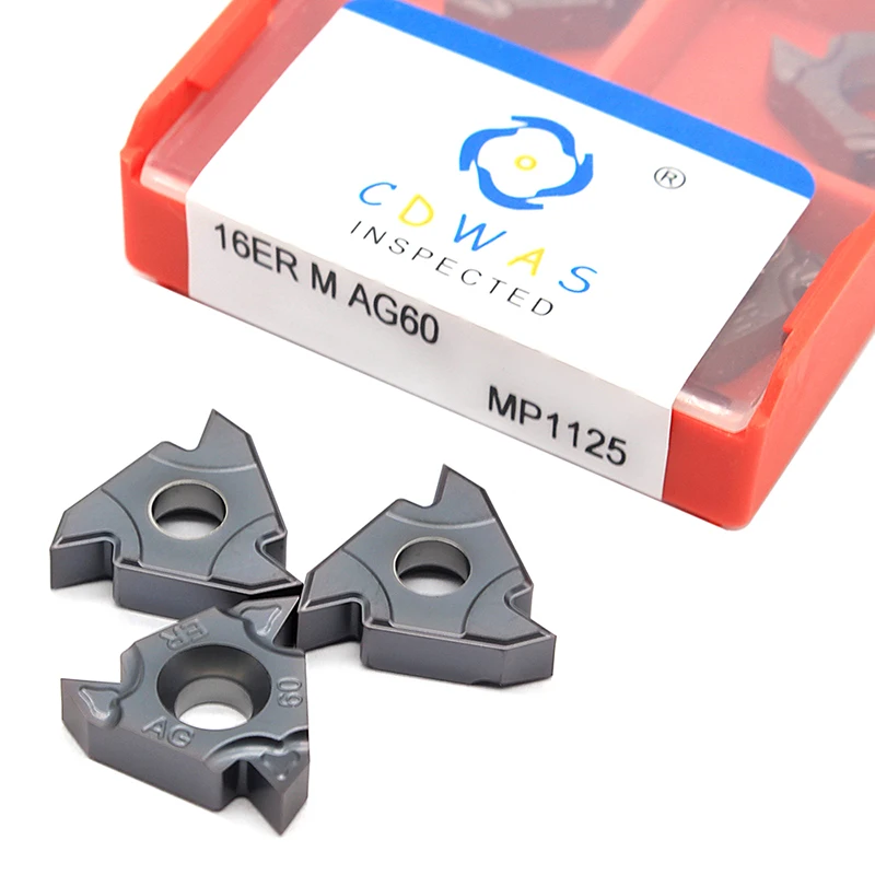 

16ER M AG60 MP1125 60 angle Thread Turning Tool High Quality Original Tungsten Carbide Insert Threading Lathe Cutter Tools