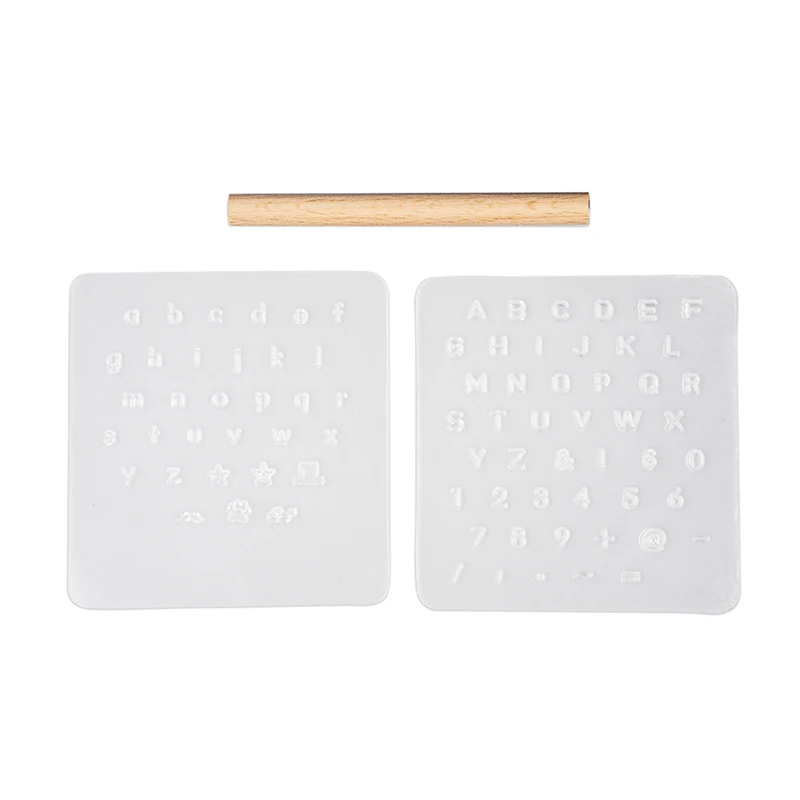 transparent letter mold Upper and lower Alphabet A To Z Mold Number Leather Craft Tool Stamping Set Punch Kit