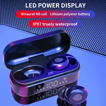 

V8 TWS Wireless Earphones Bluetooth 5.0 Headset Mini Stereo Headphones Touch Control Sports Earbuds 350mAh Charging Compartment