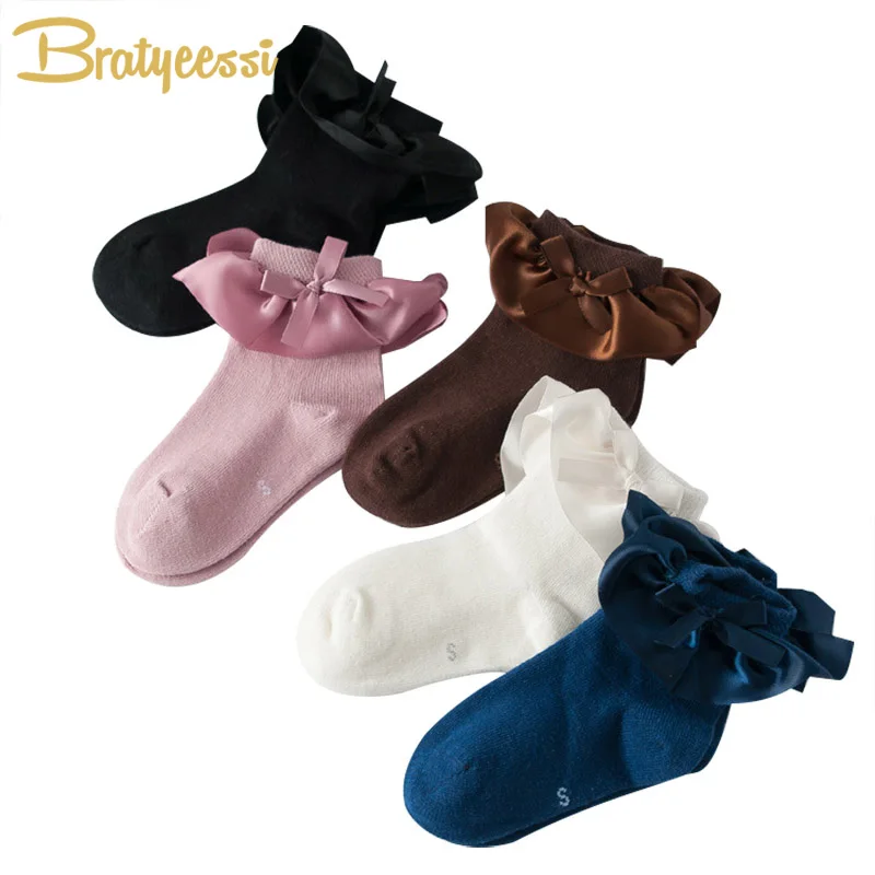 

5 Pairs Kids Socks for Girls Princess Lace Dance Girls Socks for Children Cotton Toddler Sock Autumn Winter Baby Socks