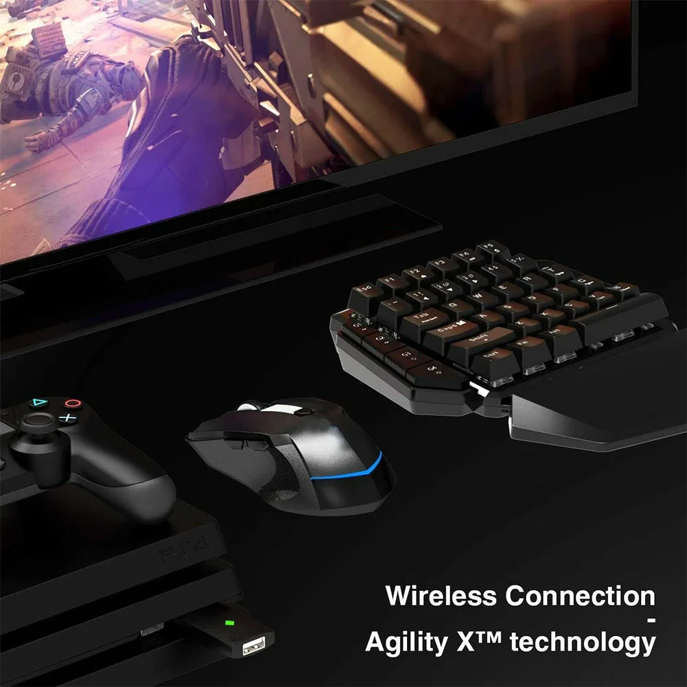 With Palmrest Gaming Keyboard Connector Wireless Converter Mouse Adapter Set Plug And Play Universa