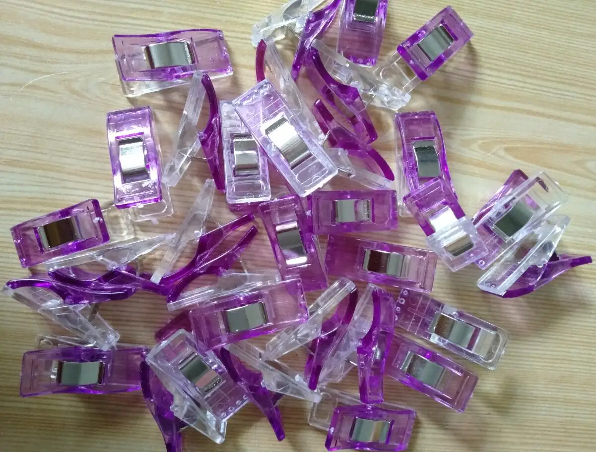 purple 60 шт. Новые лоскутные ремесла шитье сильный край клип - Цвет: purple