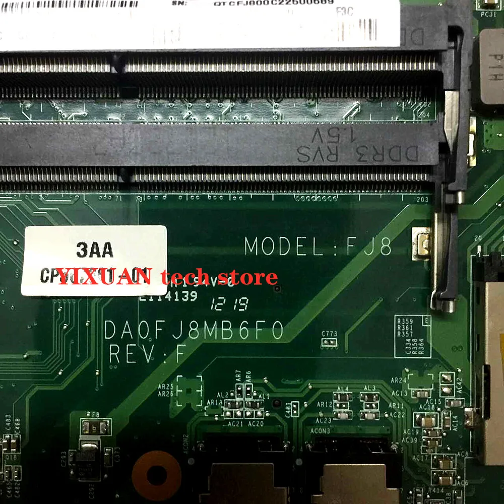 ESHAKHARE DA0FJ8MB6F0 материнская плата для ноутбука для Fujitsu LIFEBOOK LH532 материнская плата DDR3 s989 тестовая работа