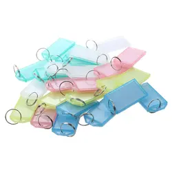 25 шт многоцветные пластиковые бирки для ключей с разделенным кольцом для ключей