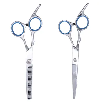 

2pcs Professional Hair Cutting Styling Tool Hair Straight Teeth Scissors Stainless Steel Barber Salon Hairdressing Haircut Shear