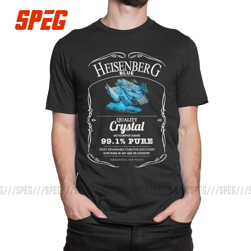 Tanie Heisenberg niebieski 99.1% czystego breaking bad koszulka w stylu lato męskie koszulki z krótkim rękawem topy O Neck 100% bawełniane krótkie rękawy koszulki z nadrukiem