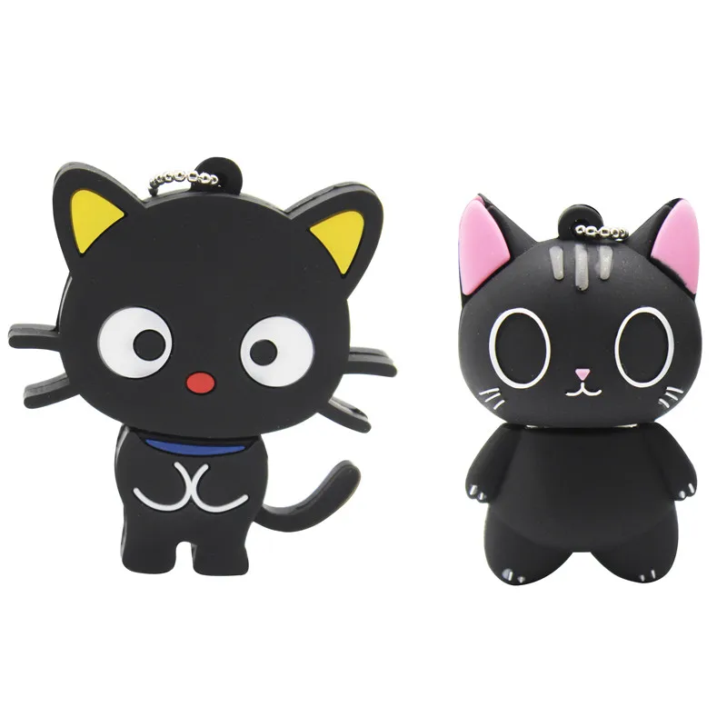 TEXT ME cute cartoon black cat usb2.0 64GB usb flash drive 2.0 4GB 8GB 16GB 32GB pen | Компьютеры и офис