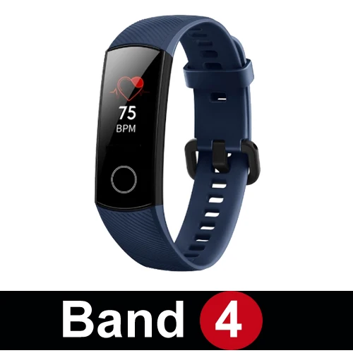 Huawei Honor Band 4 Band 5 Смарт-браслет 50 м Водонепроницаемый фитнес-трекер сенсорный экран монитор сердечного ритма вызов сообщение шоу - Цвет: Band 4 Blue