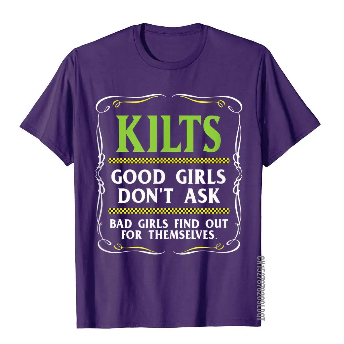 Kilts Good Girls Don't Ask T-shirt Funny Scottish Tee__B11576purple