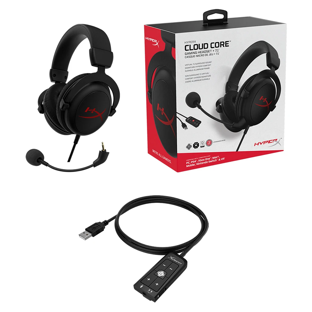 Kingston HyperX Cloud Core+7.1 surround Gaming Headset With Microphone