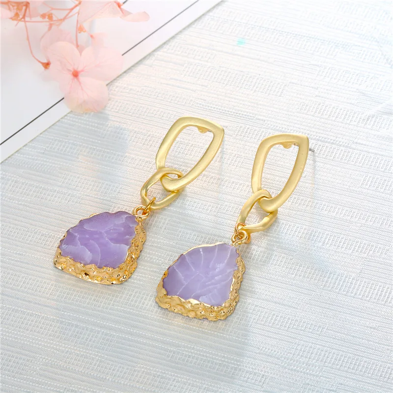 BELLAHYDIARY Vintage Elegant Purple Resin Earings Drop Earrings For Women Jewellery Pendientes Wedding Earring 2019 Brincos 374 (12)