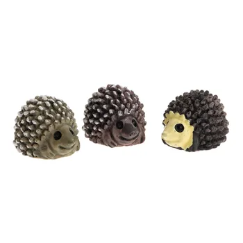 

10Pcs/lot Mini Hedgehog Miniatures Fairy Garden Deco Figurines Micro Landscape Animals Toy DIY Craft Terrarium Succulents