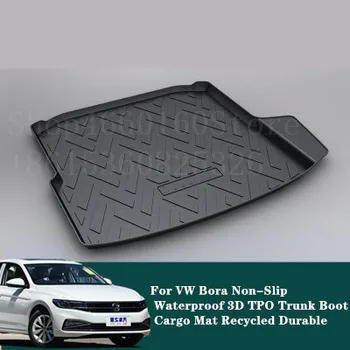 

Puou Non-Slip Waterproof For VW Bora 2019 Mat Rear Trunk Liner Cargo Floor Tray Carpet Guard Protector Car Accessories