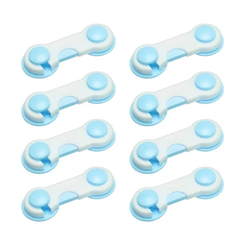 

uxcell 8 pcs Cabinet Locks Pitch 30mm Childproof Cabinet Latch Multi Use Latches Blue