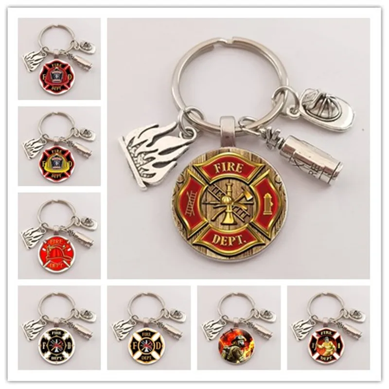 New fashion charm fireman tools glass keychain accessories | Украшения и аксессуары