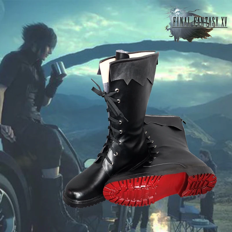 Final Fantasy XV FF15 ноктис люцис кэлум нокт косплей мужская мода и досуг мультфильм PU кожа обувь FF15 Косплей